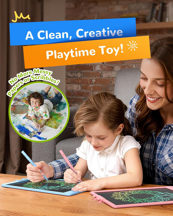 KOKODI LCD Writing Tablet, Valentines Day Gifts for KidsÃ¯Â¼Â10 Inch Colorful Toddler Doodle Board Drawing Tablet, Erasable Reusable Electronic