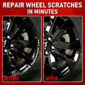 Wheel Scratch Repair Kit, Gloss Black Rim Repair Kit Curb Rash, DIY Alloy Wheel Repair Kit, Car Wheel Rim Scratch Repair Kit, Rim Paint Pen for