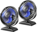 JZCreater USB Desk Fan, 2Pack USB Fan, 360 Rotation Desktop Fan with 3 Speed, Table Personal Cooling Fan, Quiet Mini Desk Fan, USB Powered, Small