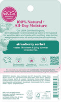 eos 100% Natural & Organic Lip Balm - Strawberry Sorbet, All-Day Moisture, Dermatologist Recommended for Sensitive Skin Care, Lip Care Products,