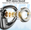 kurdene Wireless Earbuds Bluetooth Headphones with Secure Earhooks 60Hrs Black