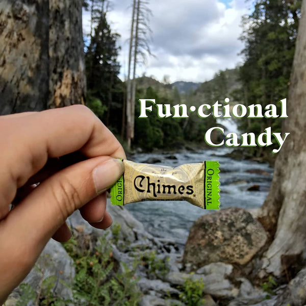 CHIMES ORIGINAL Ginger Chews (1-Pound 1 LB BAG) Premium Natural Chewy Ginger Candy — 16 OZ Individually Wrapped Ginger Chew Candy Ginger 16 Ounce