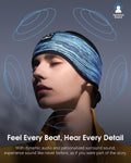 MUSICOZY Sleep Headphones Bluetooth 5.4 Headband, Wireless Music Sleeping Mask Headphones Earbuds Earphones Sweatproof for Women Mom Sports