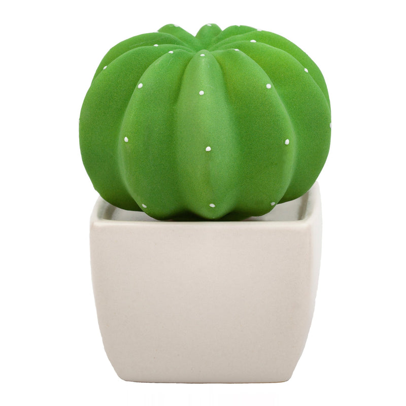 Dotti Cactus, Non-Electric Ceramic Diffusers for Essential Oils and Aromatherapy Fragrance, White Ceramic Diffusers in Car or Desk Office Decor
