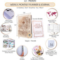 Life Planner - Undated Weekly & Monthly Planner, 12-Month Journey to Increase Productivity | Gratitude Journal, Life Organizer & Goal Journal |