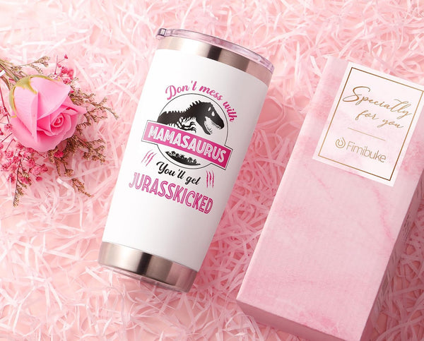 Gifts for Mom, Mothers Day Gifts from Daughter Son, 20 OZ Tumbler Best Mother Birthday Gift for Mama Mother-in-Law Wife Women, Mamasaurus