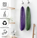 Authentic African Net Sponge with Knots - 2 Pieces Exfoliating Body Sponge Purple & Green - Back Scrubber Shower Exfoliator for Women Personal