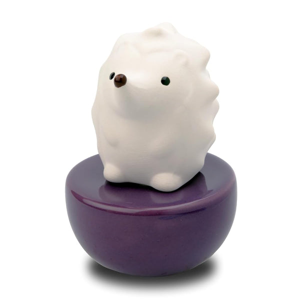 Spiky Hedgehog, Non-Electric Ceramic Diffusers for Essential Oils and Aromatherapy Fragrance, White Ceramic Diffusers in Car or Desk Office Decor