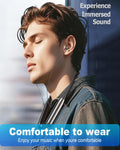 ZXQ Wireless Bluetooth Neckband Headphones 100 Hours Long Playtime,Around The Neck Bluetooth Earbuds with Microphone,Waterproof Sport