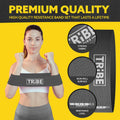 Tribe Lifting Fabric Resistance Bands for Working Out - 5 Exercise Bands Set for Legs and Glutes - Booty Bands for Women and Men - Thick Cloth