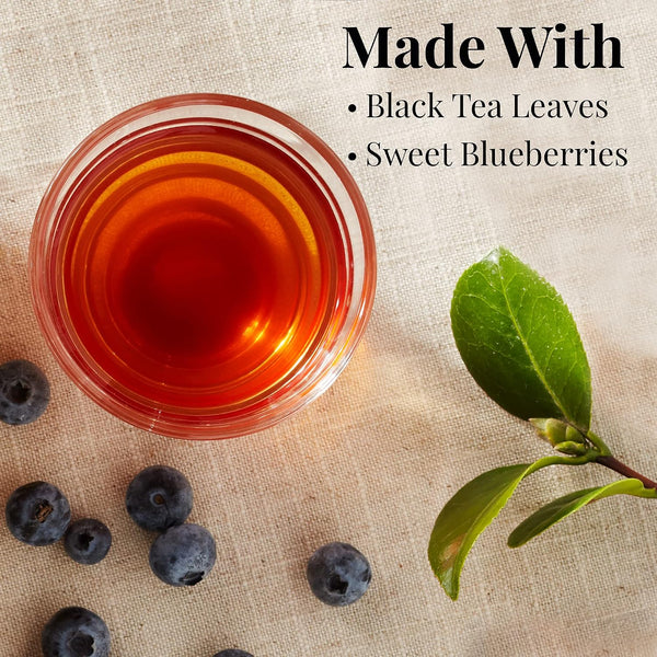 The Republic of Tea Wild Blueberry Black Tea, Naturally Caffeinated, 50 Ct 50 Count (Pack of 1)