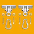Jungle Gym Kingdom Swing Set Hangers - 2 Heavy Duty Brackets with Locking Snap Hooks for Porch, Patio, Playground - Indoor/Outdoor Hardware &