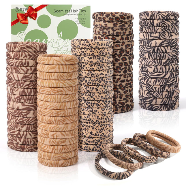 Bessrung 100PCS Seamless Elastic Hair Ties for Women Girls, No Damage Ponytail H