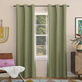 Sun Zero Easton Energy Saving Blackout Grommet Curtain Panel, 40" x 84", Sage Green 1 Sage Green 40"W x 84"L (Pack of 1)