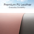 Double-Sided Leather Desk Pad, Non-Slip Mouse Mat (Pink/Silver) 35.4x17 in Pink/Silver 35.4" x 17"