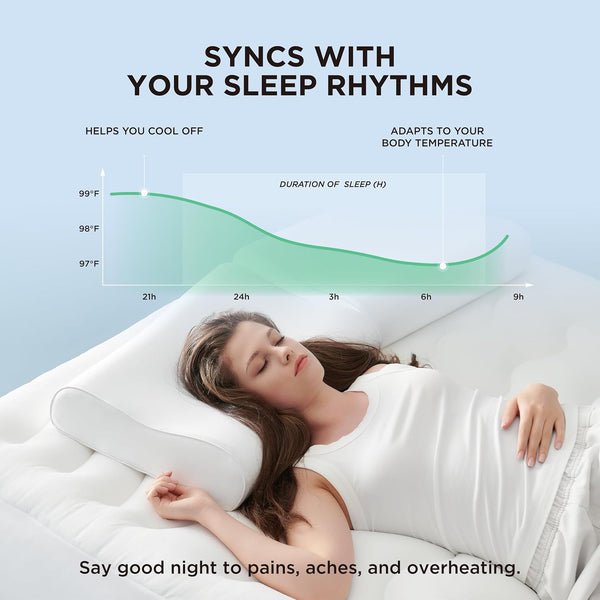 Bedsure Cervical Neck Support Pillow for Sleeping, Ergonomic Odorless Memory Foam Cervical Contour Orthopedic Pillow for Neck Pain Relief, for