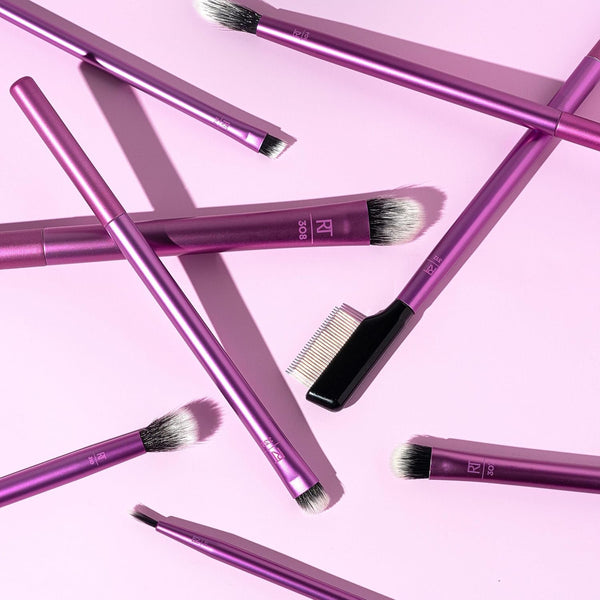 Real Techniques Everyday Eye Essentials, Eye Makeup Brushes, 8-Piece Set 8 Count (Pack of 1) Everyday Eye Essentials, 8PC