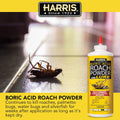 HARRIS Boric Acid Roach and Silverfish Killer Powder w/Lure for Insects (16oz) Pack of 1