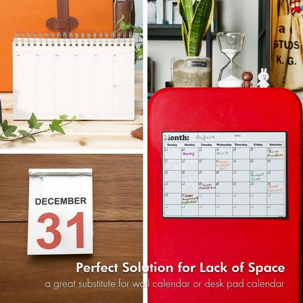 Fridge Calendar Magnetic Dry Erase Whiteboard Calendar For Refrigerator Planners 16.9 Inches X 11.8 Inches 16.9"W x 11.8"H