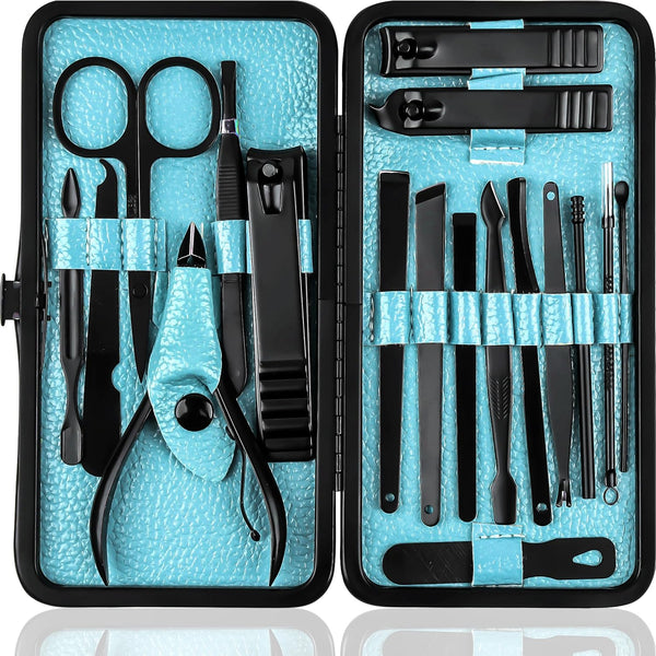 Utopia Care - Manicure Kit for Women and Men, Manicure Set with Nail Clippers or Nail Kit Includes Fingernail & Toenail Clippers,18-Pcs Pedicure