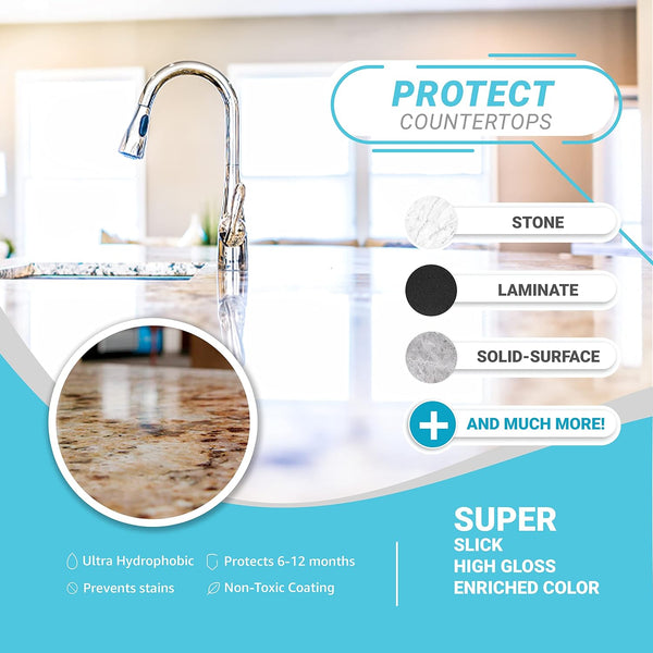 Lifeproof Ceramic Coating Spray Kit - Shine, Seal & Protect Kitchen & Bath Surfaces, Repels Stains & Grime 1