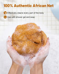 MTDLYICE African Net Sponge 2 Pack, Back Scrubber for Shower, XL 80CM Exfoliating Washcloth, African Net Sponge Authentic, Body Scrubber