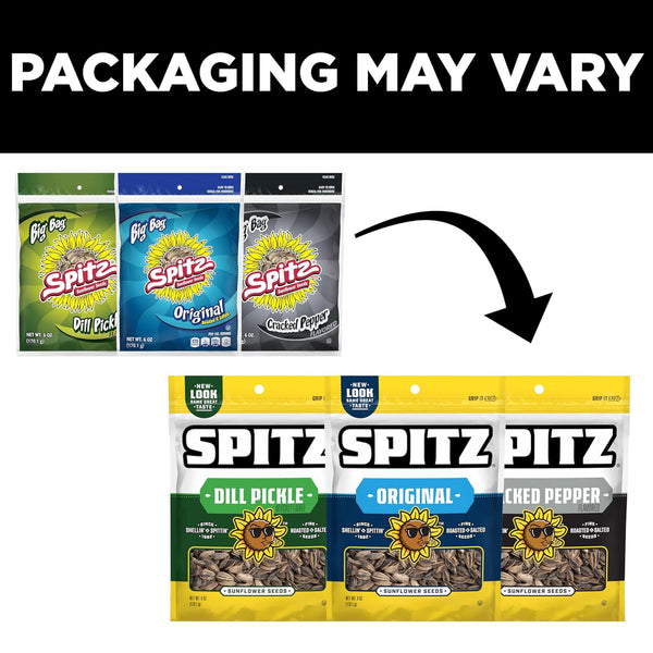 Spitz Sunflower Seeds, Salted, 6 Ounce (Pack of 9) Original 9 Count (Pack of 1)