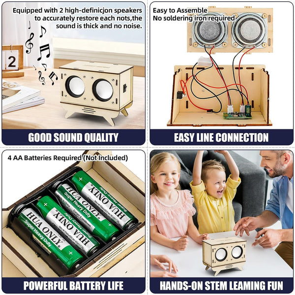 STEM Projects for Kids & Adults, Bluetooth Speaker Toy Set, DIY Science Experiment Electronics Kit, Beginner'S Starter Set, Idea Gifts for Teenage