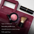 LAURA GELLER NEW YORK Retractable Black Kabuki Brush for Liquid, Cream and Powder Face Makeup with Aluminum Handle