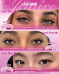 Fairy Lash Clusters Natural Look Manga Eyelash Clusters Wispy D-Curly Cluster Eyelash Extensions 110 Pcs 8-16MM Wispy Individual Lashes Wet-Look