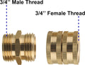 M MINGLE Garden Hose Adapter, Male to Male, Female to Female, 3/4 Inch Brass Connector, 4-Pack with Extra 4 Washers