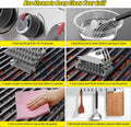 Stainless Steel BBQ Grill Brush and Scraper, Bristle-Free, Universal 3D Scraper Included