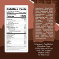 Emergency Food Supply - Chocolate Survival Ration - 20 Years Shelf Life - 1 Day Chocolate 1-Day