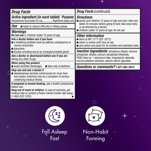 ZzzQuil, Ultra, Sleep Aid, Doxylamine Succinate 25mg, Sleep Aids for Adults, Nighttime Sleep Aid, 48 Count