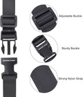 Buckle Straps with Clips, Adjustable Nylon Straps with Buckle, Packing Strap, Black 4 Pack (6’x1) Black 6’x1"