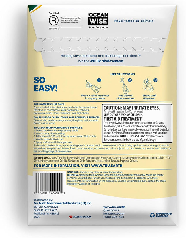Tru Earth Multi-Surface Cleaner Eco-Strips | All Purpose Cleaner Concentrate for