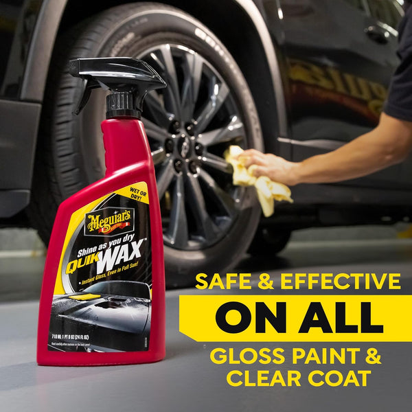 Meguiar's Quik Wax, Spray Wax for Car Detailing that Creates a Deep Shiny Look, Can Be Applied to Wet or Dried Paint and In Direct Sunlight,