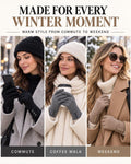 Patelai 3 Pairs Women's Winter Gloves Touchscreen Texting Color Set 1