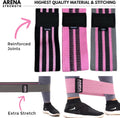 Arena Strength Fabric Booty Bands - Fabric Exercise Bands for Legs and Butt | Fabric Resistance Bands | Hip Resistance Bands with Workout Guide