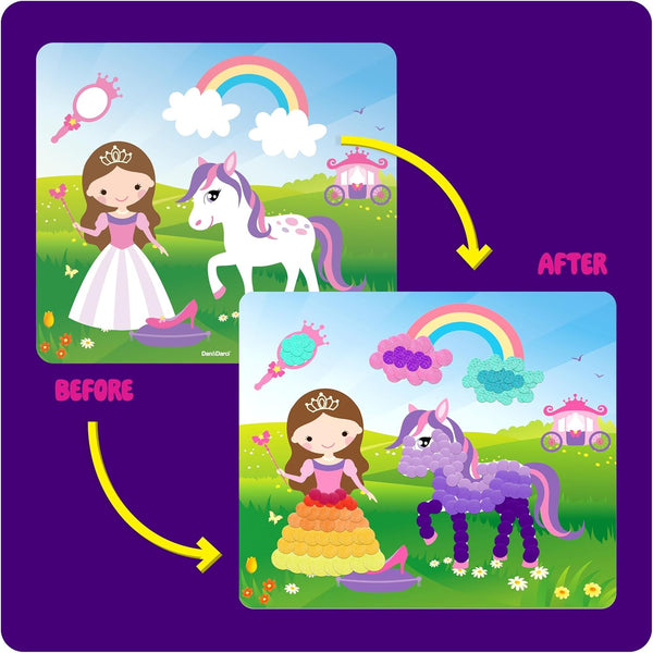 Dot Stickers Art for Kids - Sticker Books for Toddlers 2-4 Years - Arts and Crafts for Kid Ages 2-4 3-5 4-6 - 4 Year Old Girl Birthday Gifts -