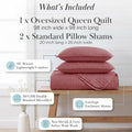 Southshore Fine Living, Inc. Queen/Full Size Quilt Bedding Set with 2 Pillow Shams, Soft Comfy Queen Coverlet/Full Size Bedspread, Machine