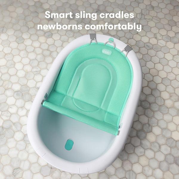 Frida Baby 4-in-1 Grow-with-Me Baby Bathtub, Baby Tub for Newborns to Toddler with Removable Bath Seat & Backrest for Bath Support in Tub Bath Tub