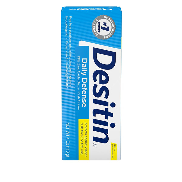 Desitin Daily Defense Baby Diaper Rash Cream with Zinc Oxide to Treat, Relieve & Prevent diaper rash, Hypoallergenic, Dye-, Phthalate- &