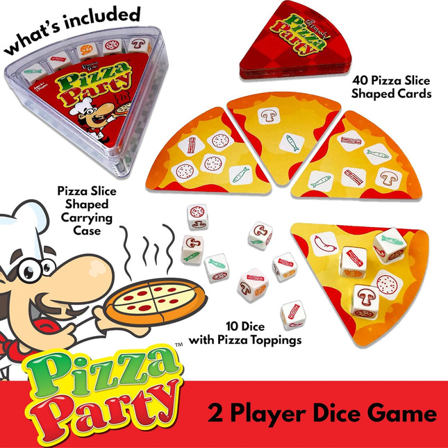 University Games, Pizza Party Dice Game, Dice Game for Kids and Families, Ages 6