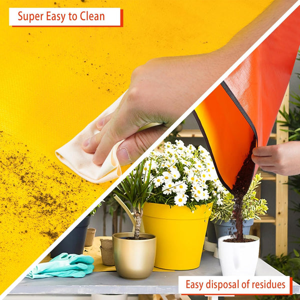 Repotting Mat for Indoor Plant Transplanting and Potting Soil Mess Control Portable Succulent Planting Potting Tray Gardening Gifts for Women Men