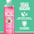 Sparkling Ice, Kiwi Strawberry Sparkling Water, Zero Sugar Flavored Water, with Antioxidants and Vitamins, Zero Sugar, 17 fl oz Bottles (Pack of