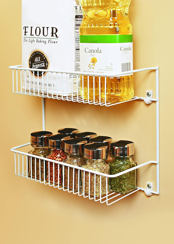 ClosetMaid 8002 2-Tier Wall Rack for Added Storage, 10.5-Inch H x 12.5-Inch W x 5-Inch D, White 12-Inch Wide 2-Tier