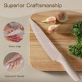 Astercook Knife Set, 13 Pieces Kitchen Knives Set with Healthy Anti-Rust Coating, Dishwasher Safe, Stainless Steel Chef Knife Sets with 6 Blade