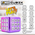 Power Your Fun Cubik LED Flashing Cube Memory Game - Electronic Handheld Game STEM Toy, 5 Brain Memory Games for Kids Brain Play Sensory Toys