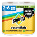 Bounty Essentials Select-A-Size Paper Towels, White, 2 Triple Rolls = 6 Regular Rolls (Packaging May Vary) Triple 2 Rolls ( 162 Sheets)